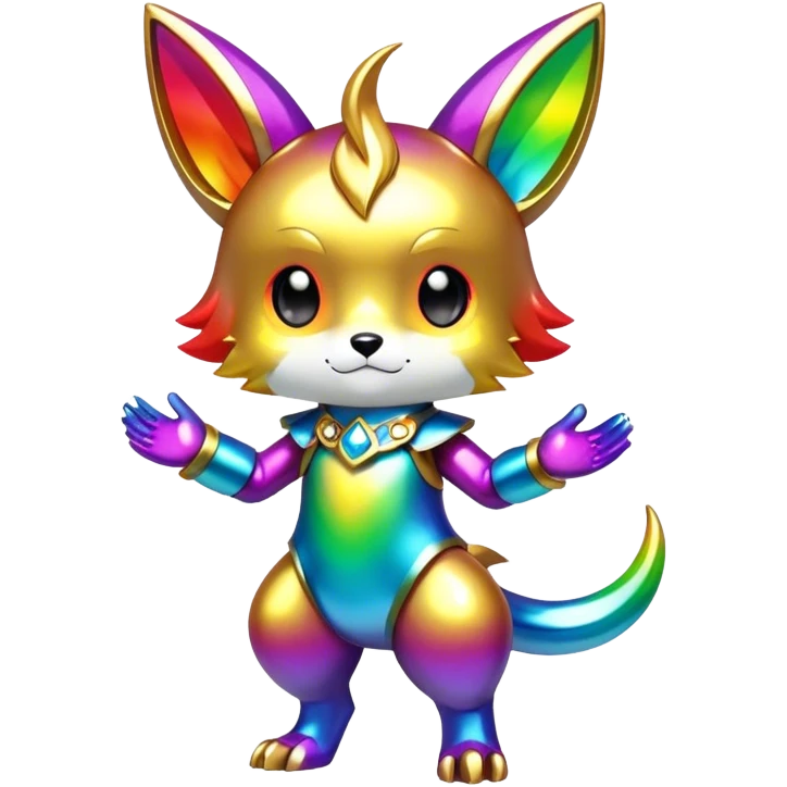 Shiny Chibi Anthro Sona Fakemon-Spectrobe Full Body emoji