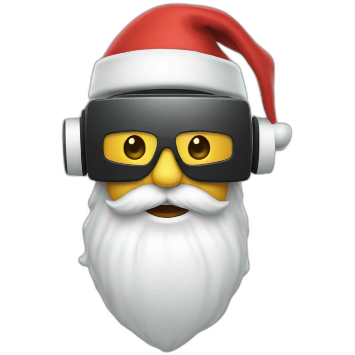 santa wearing vr headset emoji