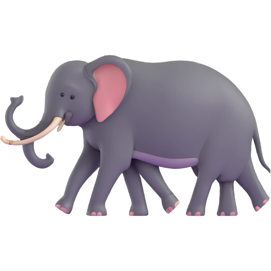 elephant walking side view emoji