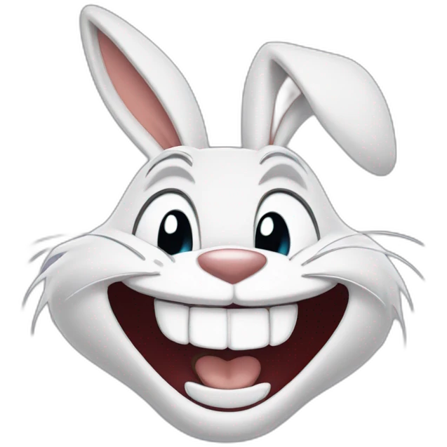 Bugs bunny laughing emoji