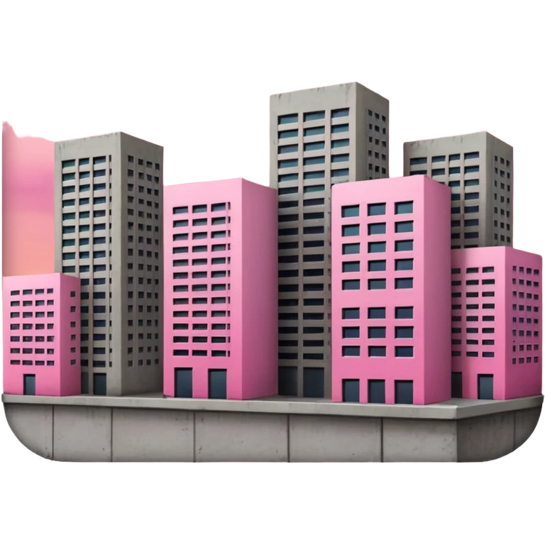 pink sky with buildings emoji