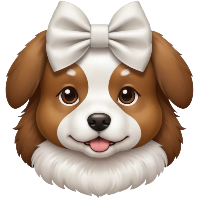 Dog wearing bow emoji