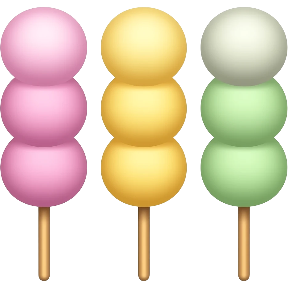 Dango 3 color emoji