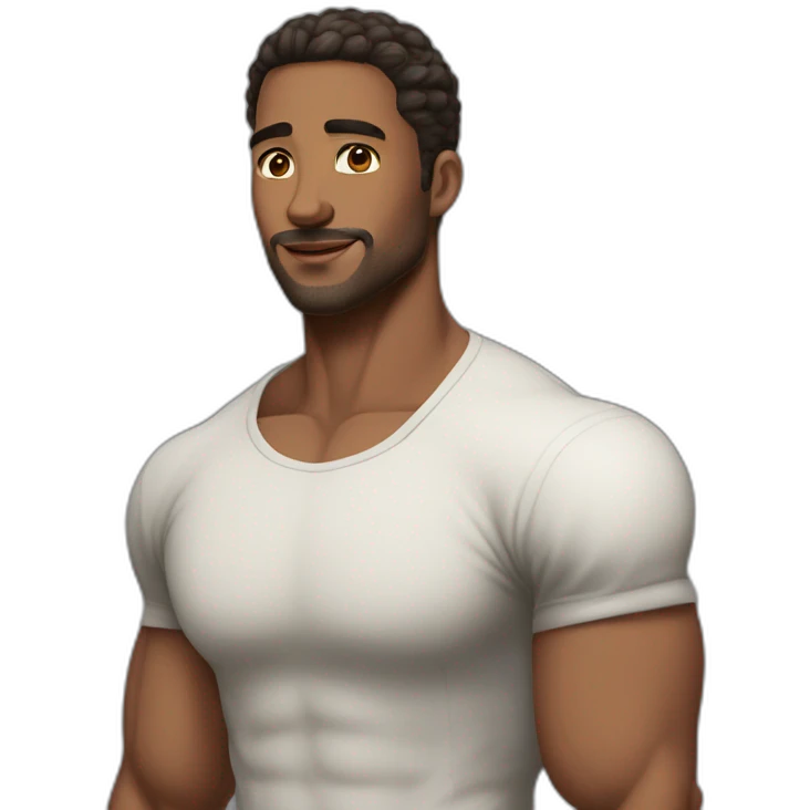 1.8m slight muscle lines, sunny handsome guy, straight man emoji