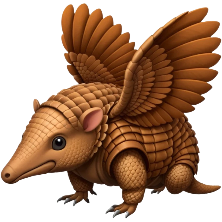 winged armadillo emoji