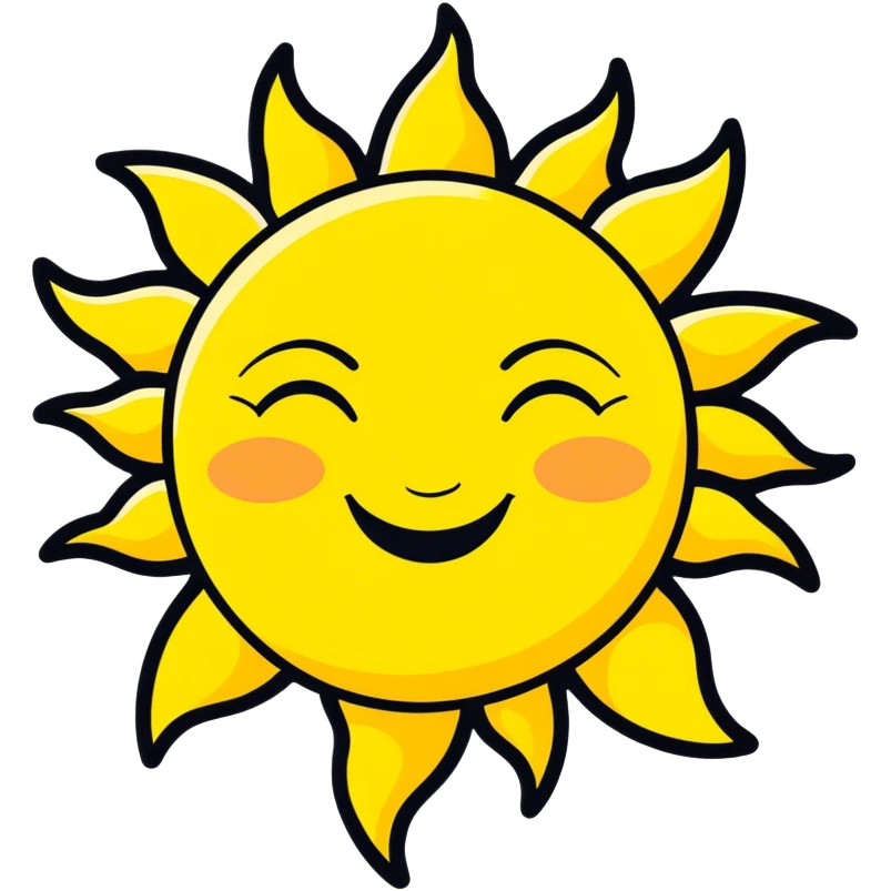 Morning happy sun emoji