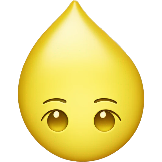 oil drop yellow 3d emoji
