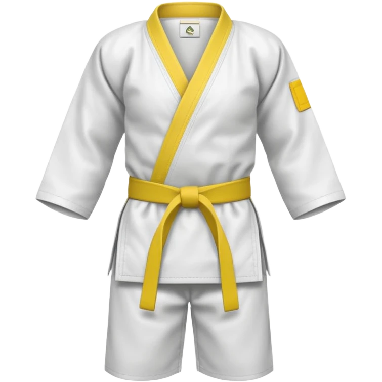 karate gi with a yellow belt emoji