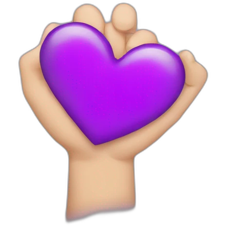Cœur avec une main emoji