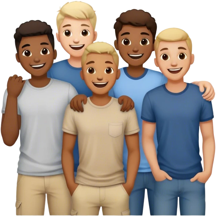 male friend group emoji