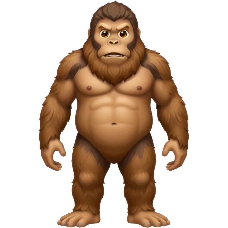 Create a scary full bodied emoji of Bigfoot emoji
