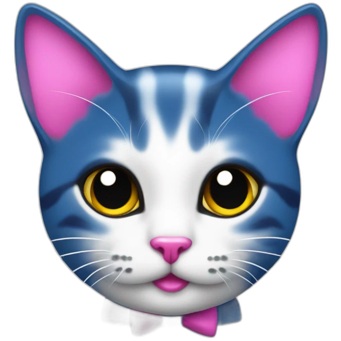 gatita sensual azul con rosado emoji