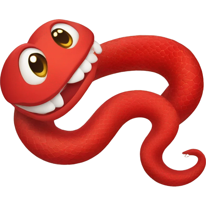 happy Chinese new year red snake, cute, adorable, cartoon emoji