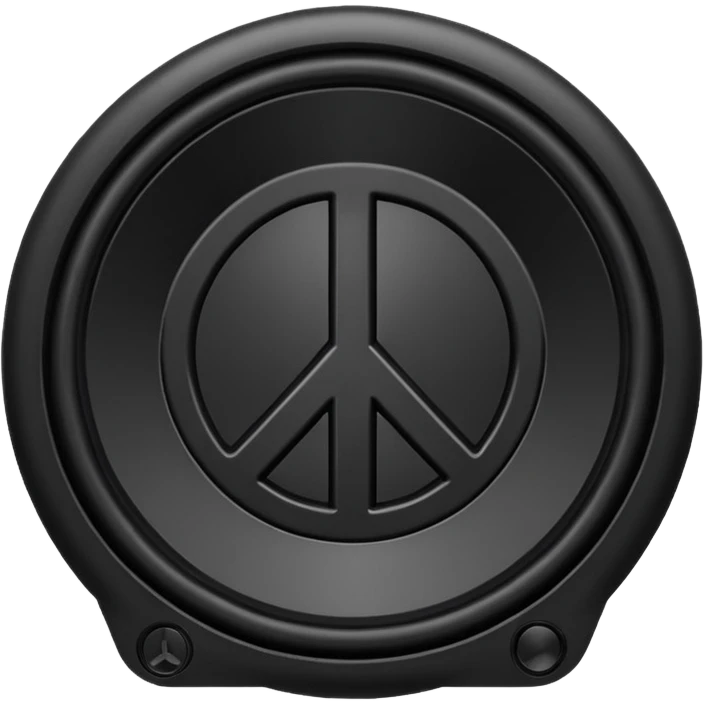 Black speaker peace sign on it emoji