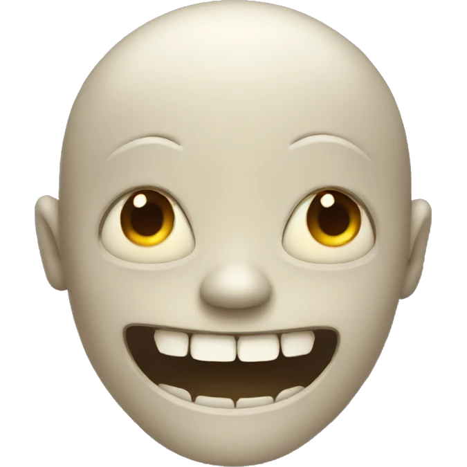 A scary smile emoji