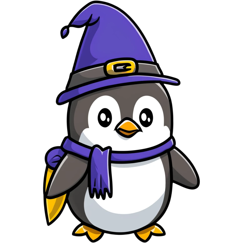 penguin wizard emoji