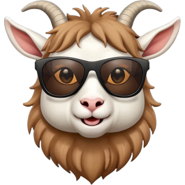 Goat with full black sunglasses  emoji