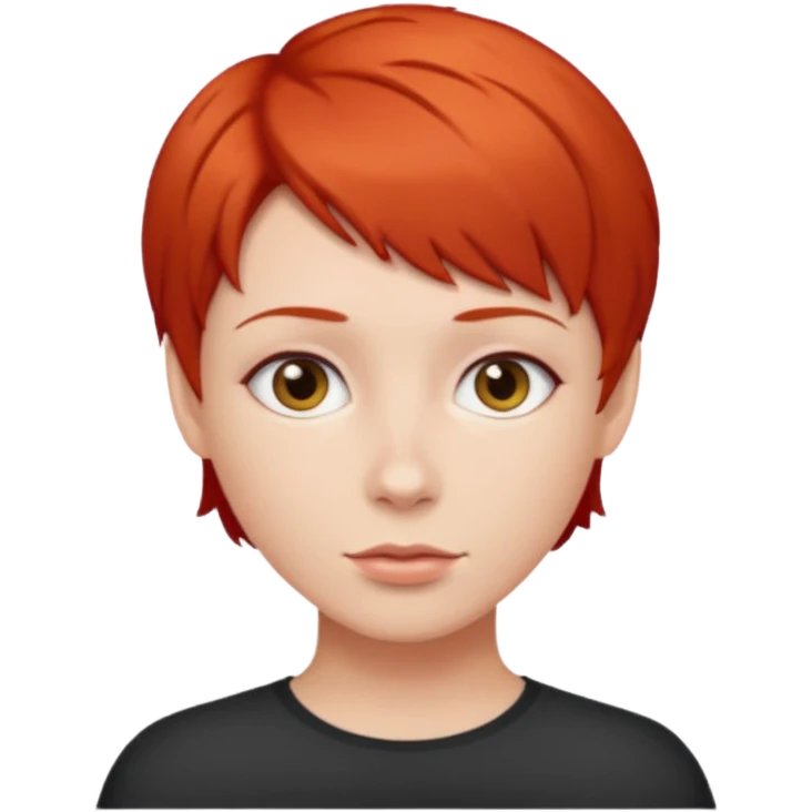 Short red hair  emoji