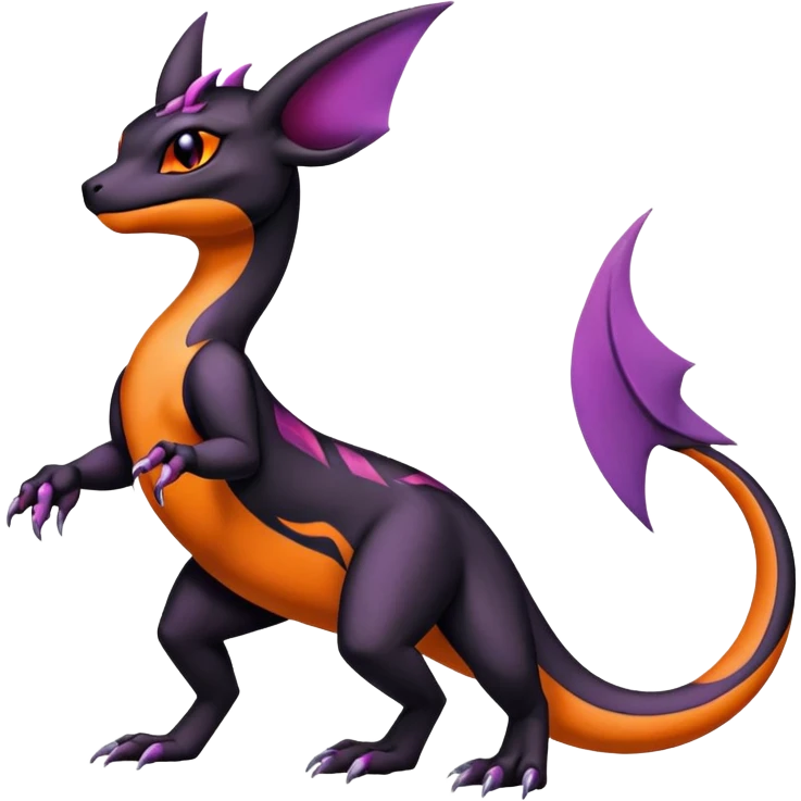 Salandit-Umbreon-Charmeleon-Fakémon-hybrid-creature (full body)  emoji