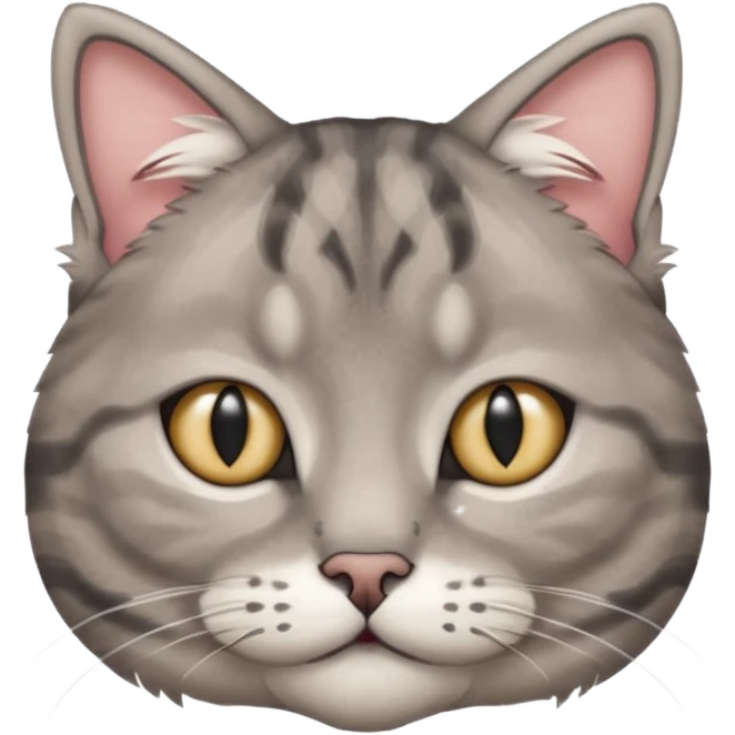 scottish cat with ears folded down emoji