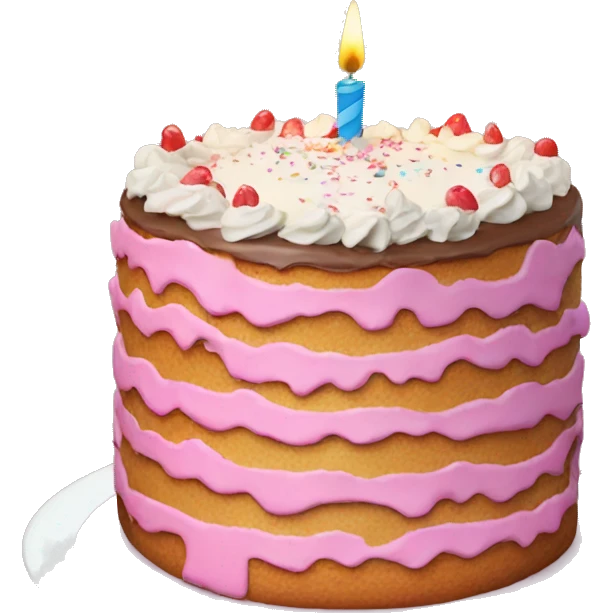 Tarta de cumpleaños emoji