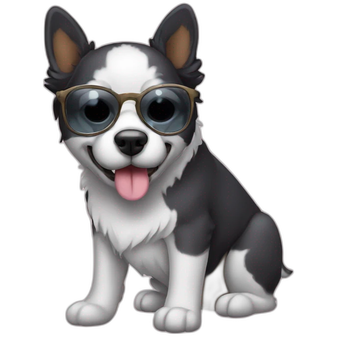 Perro con gafas emoji