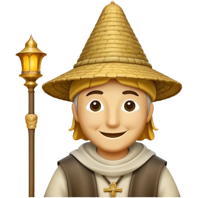 concha del Camino de Santiago con una peregrina emoji