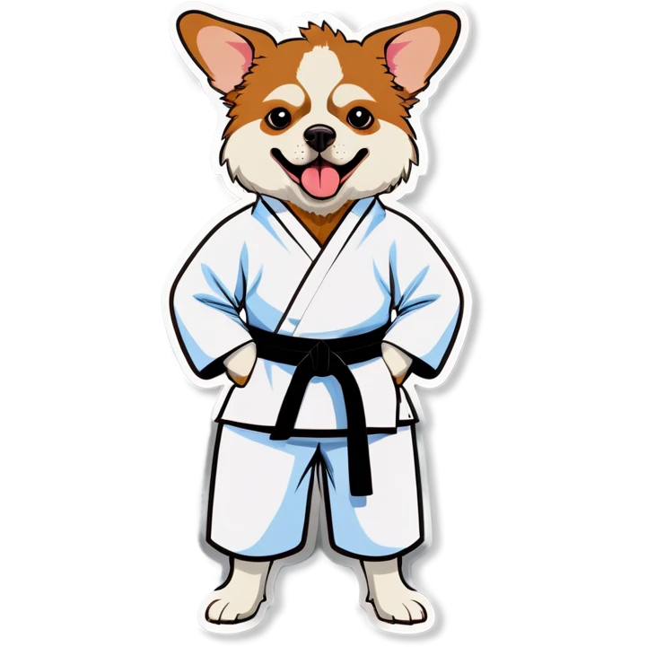 Dog in karate gi  emoji