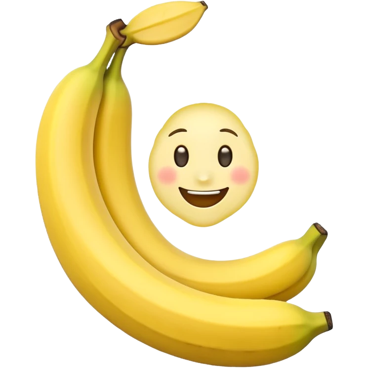 Banana with smiling face  emoji