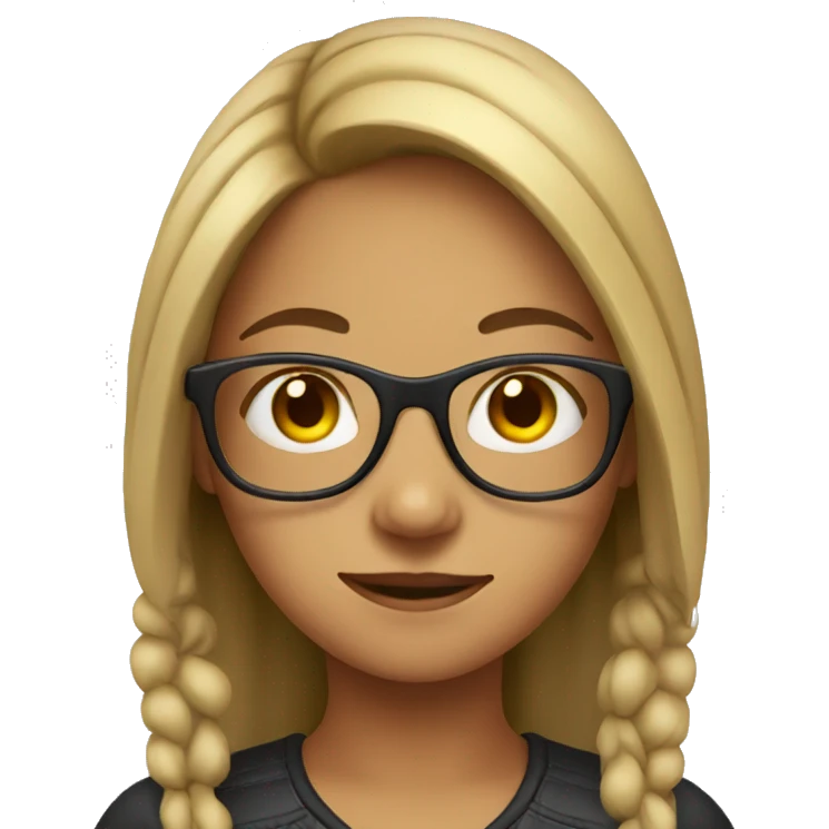 playing girl with glasses emoji