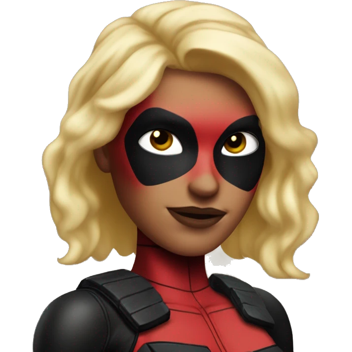 blond lady deadpool emoji