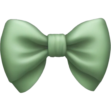 sage green bow emoji