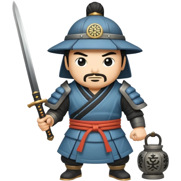 A Japanese stone forge with a sword emoji