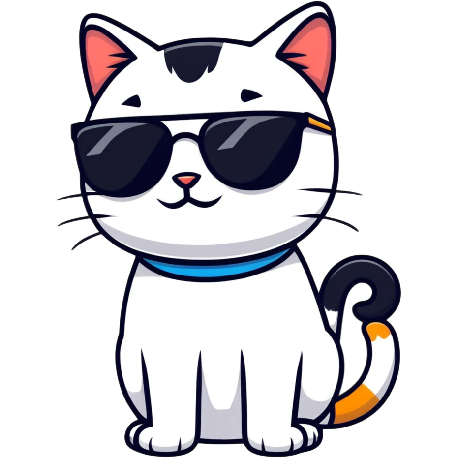 Cat with sunglasses emoji