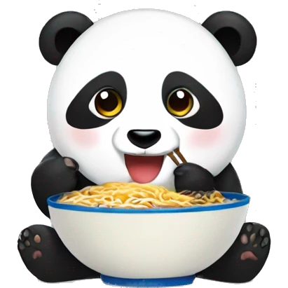 panda eating buldak ramen emoji