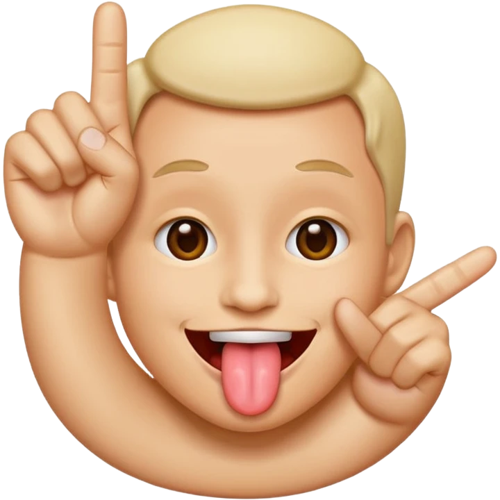 tongue sticking out with two fingers  emoji