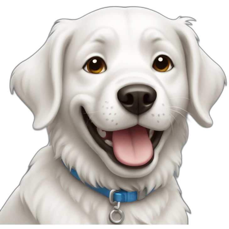 happy-white-dog emoji