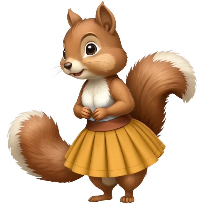 Squirrel with a skirt emoji