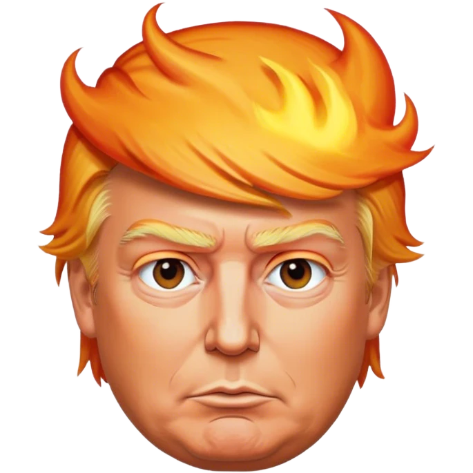 Donald Trump Flame hair emoji