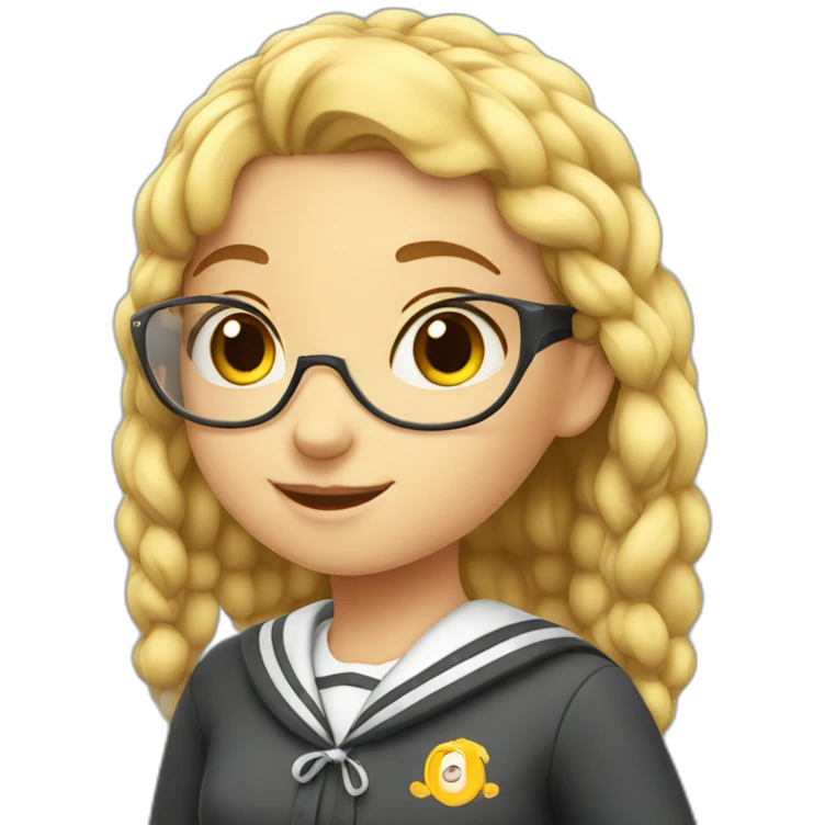 Cute school-girl emoji
