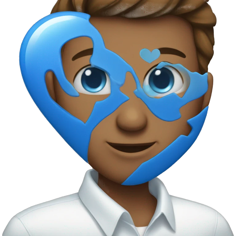 Blue heart with name "Vasu" emoji