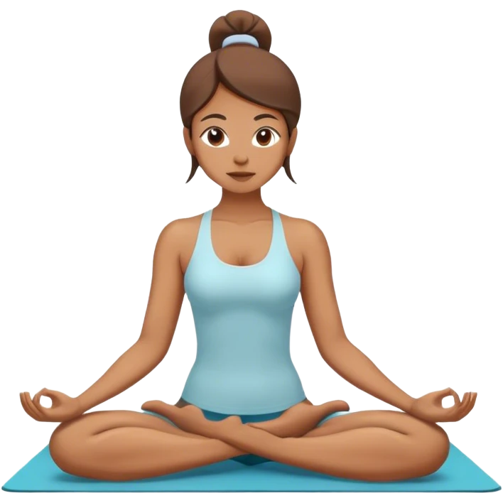 A woman is practicing yoga.

 emoji