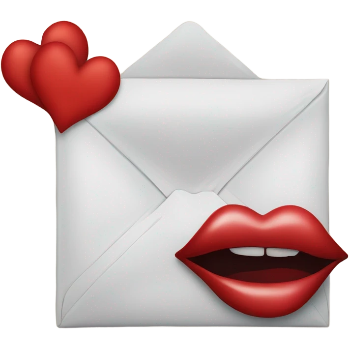 Valentine Letter with Kiss emoji