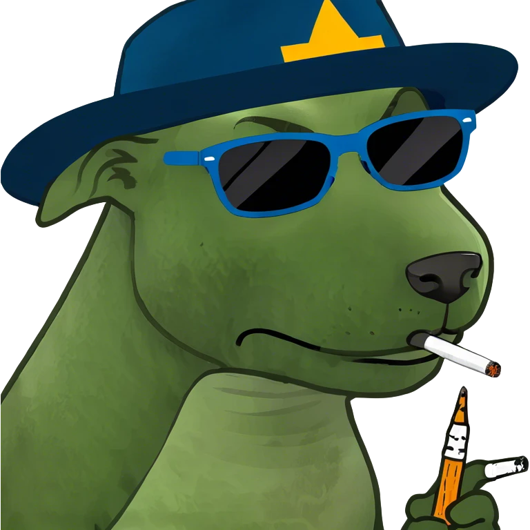Un chien qui fume emoji