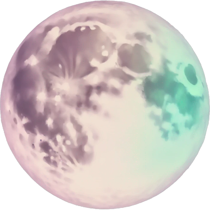 Pastel color moon emoji