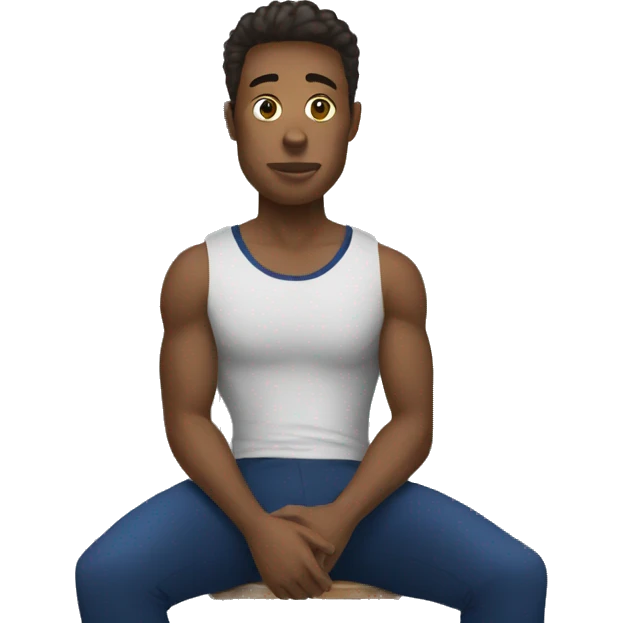 person sitting in locker room emoji