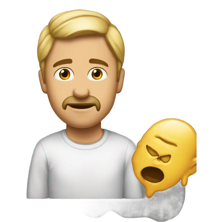 Черный чертик с бантиком на голове emoji
