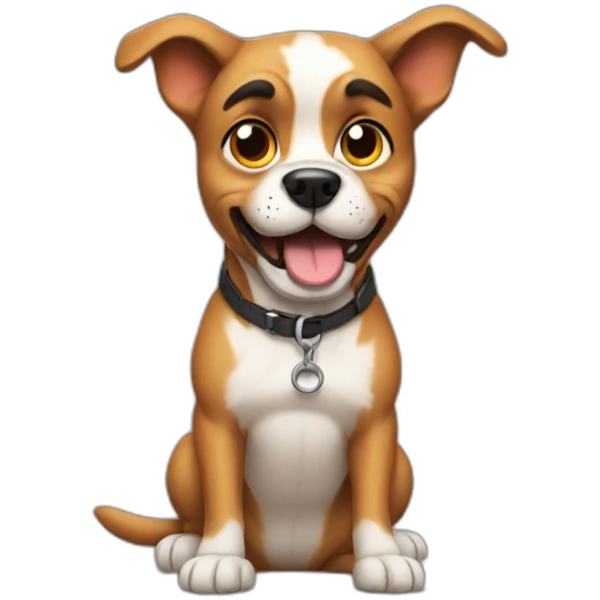 Dog with attitude emoji