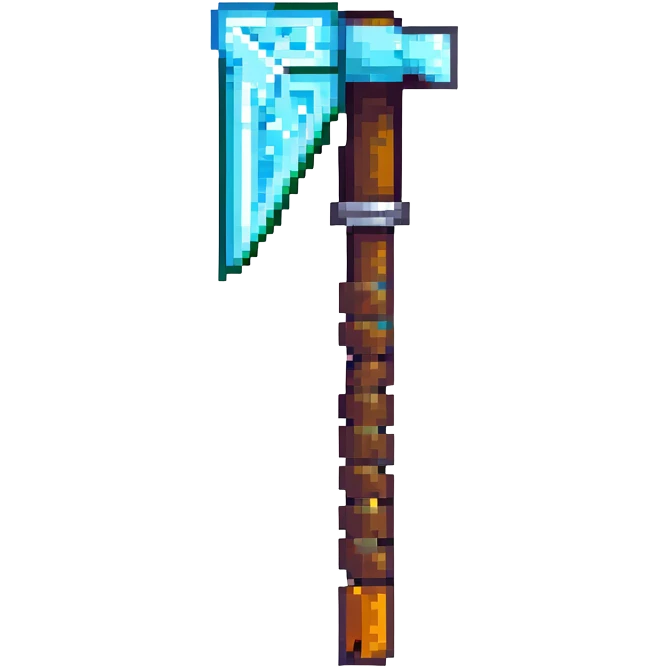 Diamond pickaxe from Minecraft game emoji