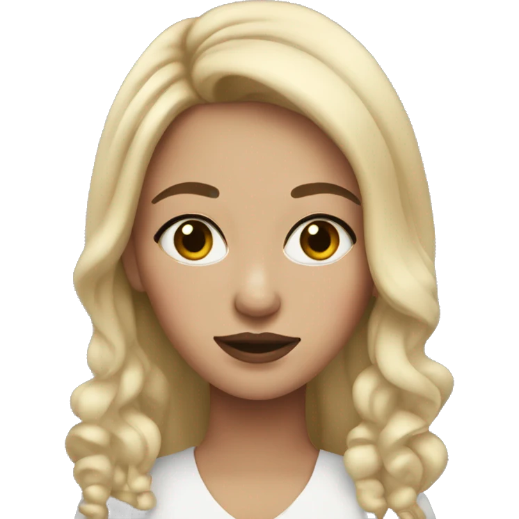 British girl with British makeup  emoji